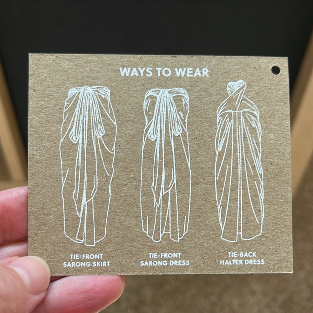J.Crew Black Sheer Wrap sarong - can be worn several ways - Picture 6 of 6